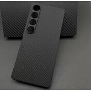 魅族（MEIZU）適用磁吸MEIZU魅族21pro凱夫拉手機殼魅族20無界版商務芳綸纖維20pro金屬框全包款保護套 黑灰細紋【600】精孔 魅族 20 INFINITY