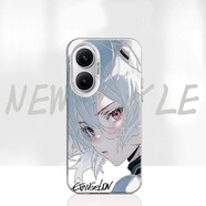 詩(shī)森悅 適用紅米Turbo4Pro手機殼Redmi動(dòng)漫新款Turbo4二次元Turbo3磨砂彩銀殼網(wǎng)紅全包防摔保護套 透白-綾波零A-全屏膜 紅米Turbo4Pro