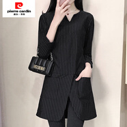 皮爾卡丹（pierre cardin）好質(zhì)量秋新款中長款T體丅恤衫秋季上衣外套春秋打底衫女長袖百搭t 圖片色 2XL