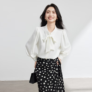 伯德小姐襯衫女雪紡蝴蝶結職業(yè)通勤正裝內搭小個(gè)子上衣面試襯衣