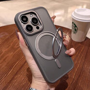 品飛支架殼適用蘋(píng)果16pm手機殼15磁吸支點(diǎn)殼iPhone14Promax旋轉Magsaf 鈦原色360可旋轉支架強勁吸力一 iPhone16ProMax