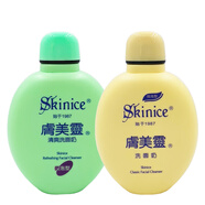 膚美靈膚美靈洗面奶190g潔面乳潔面膏清潔肌膚 膚美靈洗面奶+清爽洗面奶