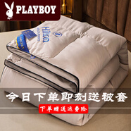 花花公子（PLAYBOY）羽絲絨被冬被8斤被芯6斤春秋被褥加厚保暖棉被子冬季10斤冬天單人 酒店款-灰色 200x230cm八斤冬被【已質(zhì)檢】