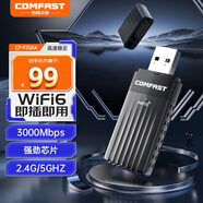 COMFAST千兆電競游戲免驅無(wú)線(xiàn)網(wǎng)卡USB雙頻5G無(wú)線(xiàn)網(wǎng)卡1300M家用辦公臺式機筆記本電腦wifi接收器 【3000M】WiFi6免驅電競-970AX