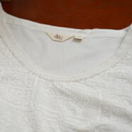 布符（Cloth Fu）布符原創(chuàng)夏季新款氣質(zhì)修身復(fù)古休閑中式拼接V領(lǐng)上衣女款 白色升級款 S