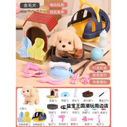 益寶王國(guó)（YIBAOKINGDOM） 舔舔汪喝奶 會(huì)說話的小狗玩具會(huì)唱歌兒童玩具狗狗走路會(huì)叫會(huì)動(dòng)的 金毛犬【豪華套裝】 (充電款) 充電器+充電電池+螺絲刀