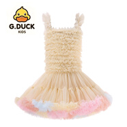 G.DUCKKIDS小黃鴨歐美突突裙洛麗塔公主裙女童洋裝凸凸裙蓬蓬裙童連衣裙英國(guó) 冰淇淋色 80 cm