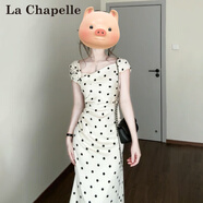 拉夏貝爾（La Chapelle）法式氣質(zhì)白色波點(diǎn)連衣裙女裝夏季2025新款立體花朵收腰包臀長裙潮 波點(diǎn)連衣裙[連衣裙/女裝/裙子/長 M 45/55kg