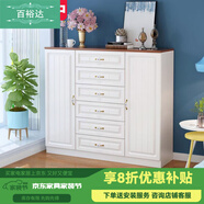 百裕達斗柜收納柜簡(jiǎn)約現代實(shí)木五斗柜客廳歐式六斗櫥臥室白 白色頂板聯(lián)系客服 市 縣 區貨入戶(hù)
