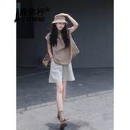 鹿依檸休閑褲女裝夏季2025新款韓版時(shí)尚百搭休閑顯瘦小個(gè)子短款闊腿褲子 單短褲 XL