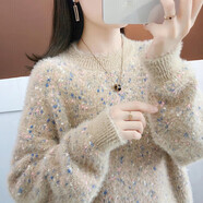 品彩秋季毛衣女彩色可愛寬松針織衫女慵懶風(fēng)套頭打底上衣 PW27ZQ8