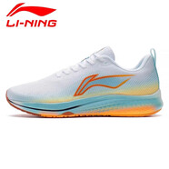 李寧跑步鞋男鞋2025春季赤兔5代4V2競速馬拉松網(wǎng)面透氣跑鞋 ARMS009-7標準白/淺冰藍 43