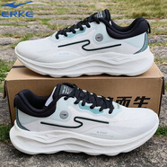 鴻星爾克（ERKE）輕便慢跑鞋男鞋夏季網(wǎng)面透氣老爹鞋防滑跑步鞋男生軟底休閑運動(dòng)鞋 微晶白/淺灰綠 39
