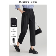 夢(mèng)舒雅M·Suya商場(chǎng)同款修身哈倫褲·高腰線·九分·春季新款·時(shí)尚百搭 黑色 27