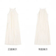 S.SOFEA氣質(zhì)仙女連衣裙夏季新款寬松吊帶法式長(cháng)裙小眾感仙氣十足 White-白色/原版質(zhì)量 L 建議105斤以下