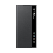 三星（SAMSUNG）適用三星Note20ultra手機(jī)殼新款note20智能視窗鏡面翻蓋保護(hù)套note10防摔note10+5g男女帶芯片皮套 【黑色】?jī)?nèi)置原裝智能芯片 免翻蓋接聽(tīng)電話 三星Gala