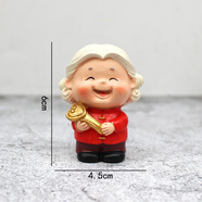 爺爺奶奶蛋糕裝飾品壽公壽婆老頭老太新年祝壽老人生日甜品臺擺件 灰色(如意奶奶 (環(huán)保樹(shù)脂)