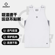 準(zhǔn)者健身長(zhǎng)短褲男式高彈速干運(yùn)動(dòng)套裝跑步騎行壓縮健身衣服打底緊身褲 Z121210603純白色 【無(wú)袖背心】 L (175)
