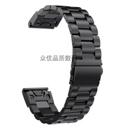 原裝適用佳明//泰鐵時(shí)鈦合金手表帶 黑色(三株快拆金屬鋼帶) S60/S62/S70 47mm