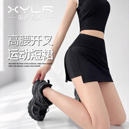 相伊戀人短裙女2025年夏季新款性感包臀裙小個子學(xué)院風(fēng)防走光a字半身裙褲 黑色 L 【適合105-115斤】