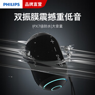 飛利浦（PHILIPS）藍牙音響戶外便攜車載迷你低音炮電腦音箱 防塵防水露營家用微信收款插卡播放器TAS3209