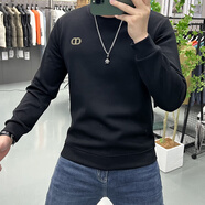 Airmiuu國際一線(xiàn)品牌潮牌長(cháng)袖衛衣2025歐洲站秋冬新款男潮牌長(cháng)袖體恤修身 CCDD黑色 加厚 （禮盒包裝） M （90-115）