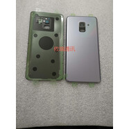 之宋適用于三星A8 2018版玻璃后蓋A530電池蓋A730手機(jī)后殼外殼背蓋 A730黑色后蓋帶鏡圈