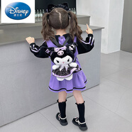迪士尼（Disney）女童庫(kù)洛米連衣裙春秋2025新款兒童裙子春季衛(wèi)衣裙寶寶春裝公主裙 連衣裙+娃娃背包 100 CM