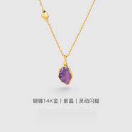 梵曼萊紫水晶項(xiàng)鏈女2025新款寶石吊墜鎖骨鏈小眾配飾 紫色(紫水晶)