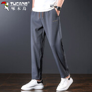 啄木鳥(niǎo)（TUCANO）褲子男直筒休閑褲男士春夏季寬松運動(dòng)戶(hù)外潮工裝長(cháng)褲 灰色 2XL