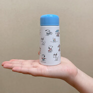 SNOOPY史努比保溫杯可愛(ài)女學(xué)生卡通兒童水杯便攜防漏戶(hù)外旅行迷你小巧杯 白色史努比口袋保溫杯 配PP 150ml 默認項