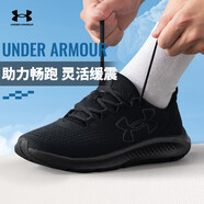 安德瑪（Under Armour）春夏Charged Pursuit 3男子運動跑步鞋跑鞋3026518 黑色002 42