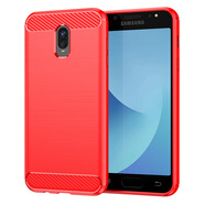 三星（SAMSUNG）適用三星Galaxy C8手機(jī)殼SM-C7100/C7108純色簡(jiǎn)約全包邊拉絲防滑防指紋防摔保護(hù)套軟殼 紅色 三星GalaxyC8