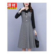 恒源祥大碼女裝2025秋冬連衣裙新款胖mm時尚拼接顯瘦洋氣減齡小香風(fēng)裙子 6715圖片色質(zhì)量旗艦款 2XL 建議120-135斤旗艦款