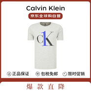 Calvin Klein CK夏季新款運(yùn)動(dòng)潮流高級(jí)輕奢休閑男短袖t恤NM1903E 灰色 M