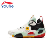 LI-NING KIDS李寧兒童籃球鞋男童全城8大童打球訓(xùn)練鞋青少年橡膠底減震運動鞋 【全城8】香檳白/黑色 42 (內(nèi)長約27.4cm適合腳長26.4cm)