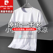 皮爾卡丹廣州十三行男t恤潮牌短袖夏季高端條紋polo冰絲衫重磅100%純真棉 特價抗皺boy官方店旗艦圓白【1件】 M