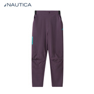NAUTICA諾帝卡童裝 男童女童運(yùn)動(dòng)長褲春夏季戶外直筒褲休閑褲子 紫色 120