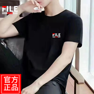 里其德蒙短袖t恤男士2025夏季寬松潮流圓領(lǐng)半袖體恤打底衫上衣服男帥百搭 黑色 常規(guī) 2XL （156-170斤）