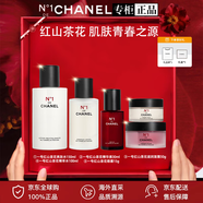 香奈兒（Chanel）官方旗艦正品紅山茶花N1精華護(hù)膚套裝抗皺修護(hù)七夕情人節(jié)生日禮物 五件套滋潤(rùn)眼霜全家福