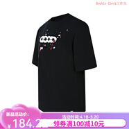 GOOD BRAND24S/S立體刺繡ColorJumping多色潑墨短袖T恤男女情侶款 黑色 S 【90-115斤】