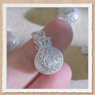 KZD老鳳凰純銀項鏈999銀鎖骨鏈純銀福袋鏤空足銀吊墜女款氣質(zhì)百搭 如意福字鏤空福袋同款 10.639g(買(mǎi))拼手速同款