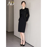 AD約會小黑裙2025新款女裝套裝輕奢高級感女人味西裝連衣裙兩件套 西裝+連衣裙 XL