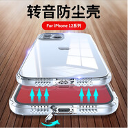 客套適用iPhone17proMax/Air/16/15/14/13/12proMax手機殼XR自帶防塵塞充電口全包鏡頭雙防塵保護套 【透明色】充電口和揚聲孔雙重防塵 蘋果14
