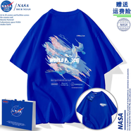 C2潮朝（CHAOCHAO）2NASA聯(lián)名美式高街短袖t恤男士2025新款潮牌ins初中生寬松半 藍(lán)色和平鴿子純棉 S 80100斤