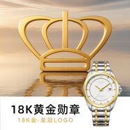 天王（TIAN WANG）男士手表鋼帶自動機表械經(jīng)典防水商務(wù)腕表品牌國表生日禮物5825 18K金LOGO尊享版