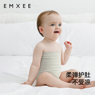 嫚熙（EMXEE）嬰兒肚圍新生兒四季護(hù)肚子肚兜寶寶防著涼保暖 綠條+棕條17*17cm