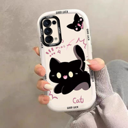 鯨赤適用于OPPOReno5手機(jī)殼OPPOReno5Pro/Reno5K保護(hù)套女款卡通網(wǎng)紅新款卡通小狗全包軟殼手繩OPPOReno 【白泡芙殼】【小花黑貓】 OPPO Reno5 K