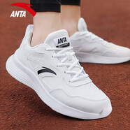 anta kids安踏跑步鞋男鞋夏季2025新款學(xué)生潮流休閑鞋子輕便透氣運動(dòng)鞋男款 5521-5安踏白/黑 40