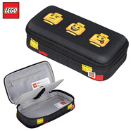 LEGO樂高文具盒雙層3D卡通鉛筆盒硬殼女男升學(xué)禮物黑表情20027